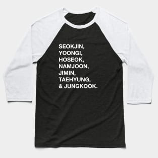 BTS names Baseball T-Shirt